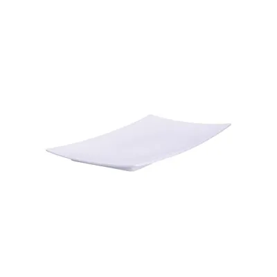 Подносы сервировочные фарфоровые La Porcellana Bianca Essenziale Gourmet 28 x 17 см, набор 3 шт, белые