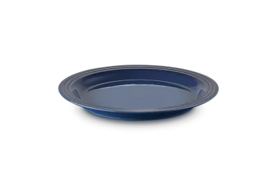 Тарелка обеденная большая Le Creuset 27,3 см, каменная керамика, ink, тёмно-синяя