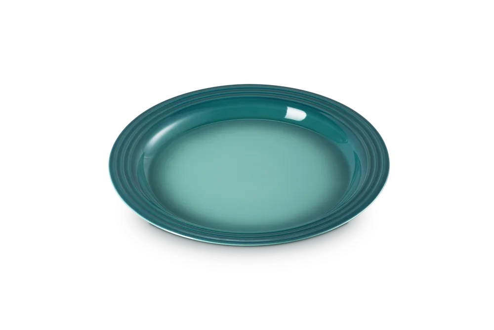 Тарелка большая каменная керамика Le Creuset 27,3 см, bleu riviera