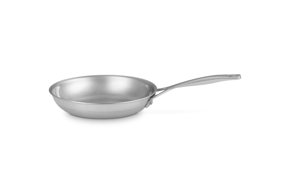 Сковорода Le Creuset 3-ply 20 см, нержавеющая сталь без антипригарного покрытия, для индукционных плит, серебристая