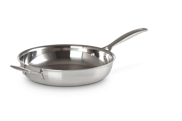 Сковорода Le Creuset 3-ply 28 см без покрытия с дополнительной ручкой, нержавеющая сталь, для индукции