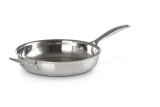 Сковорода Le Creuset 3-ply 28 см без покрытия с дополнительной ручкой, нержавеющая сталь, для индукции — фото 1