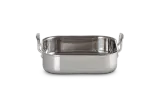 Жаровня Le Creuset 3-ply квадратная для запекания 26 см из нержавеющей стали, серебристая — фото 1