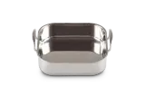 Жаровня Le Creuset 3-ply квадратная для запекания 26 см из нержавеющей стали, серебристая — фото 2