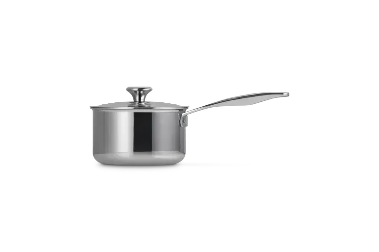 Сотейник Le Creuset 3-ply Plus Signature с крышкой 16 см, 1,9 л, нержавеющая сталь