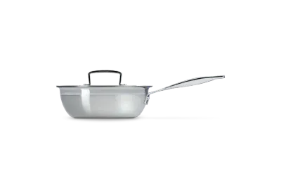 Сковорода-сотэ Le Creuset 3-ply с крышкой 20 см, 1,9 л, нержавеющая сталь, для индукционных плит, серебристая