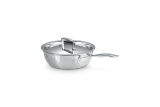 Сковорода-сотэ Le Creuset 3-ply с крышкой 20 см, 1,9 л, нержавеющая сталь, для индукционных плит, серебристая — фото 3