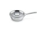 Сковорода-сотэ Le Creuset 3-ply с крышкой 20 см, 1,9 л, нержавеющая сталь, для индукционных плит, серебристая — фото 6