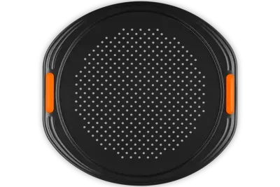 Противень для пиццы Le Creuset 33 см перфорированный, углеродистая сталь, антипригарное покрытие, черный