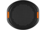Противень для пиццы Le Creuset 33 см перфорированный, углеродистая сталь, антипригарное покрытие, черный — фото 1