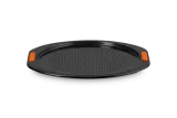 Противень для пиццы Le Creuset 33 см перфорированный, углеродистая сталь, антипригарное покрытие, черный — фото 3