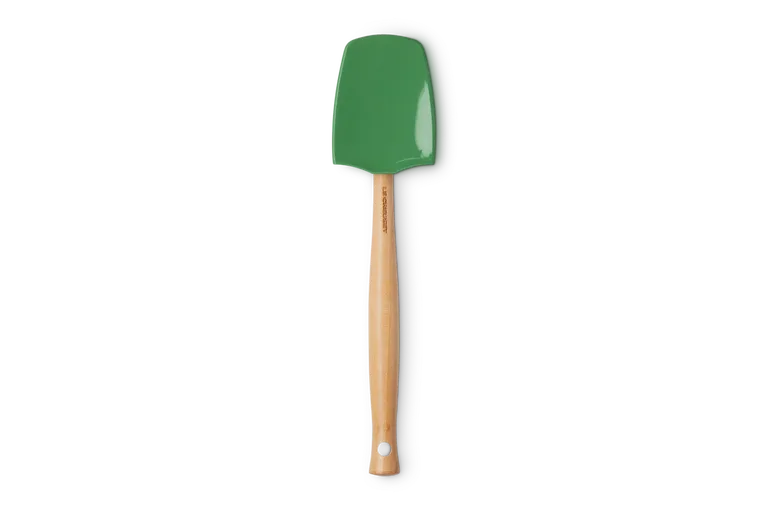 Большая ложка Le Creuset Craft bamboo green 28 x 7 x 2 см, силикон и дерево, зелёная