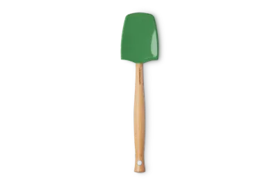 Большая ложка Le Creuset Craft bamboo green 28 x 7 x 2 см, силикон и дерево, зелёная