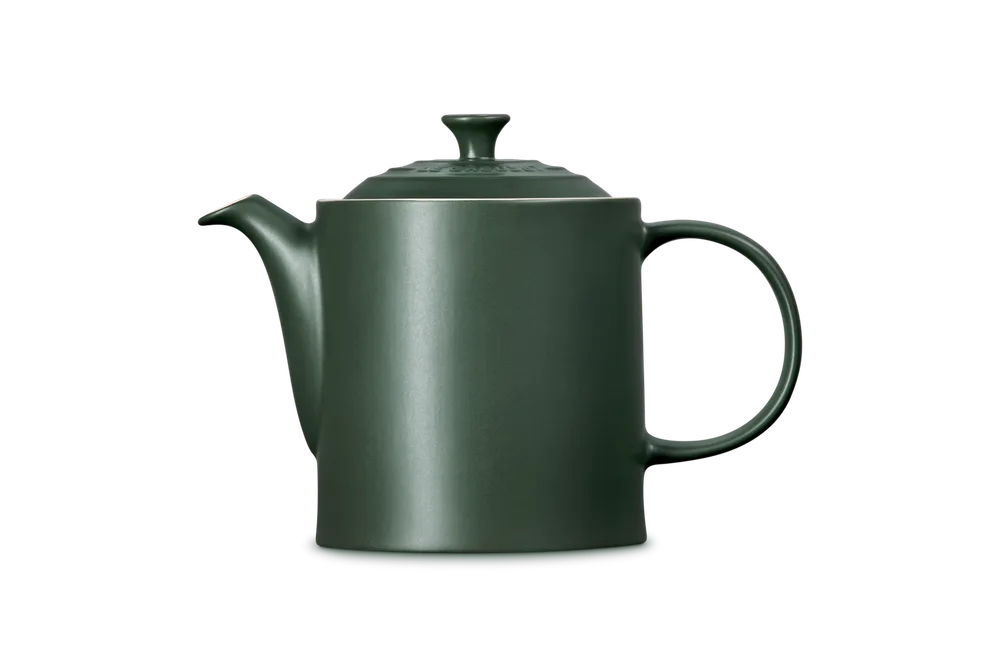 Большой кувшин-чайник Le Creuset из каменной керамики с крышкой, зелёный Forêt
