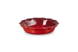 Форма для пирога Le Creuset 23 см из каменной керамики, 1,2 л, волнистый борт, вишнёвая — фото 2