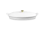 Форма для запекания рыбы Le Creuset из каменной керамики с крышкой, белая — фото 1