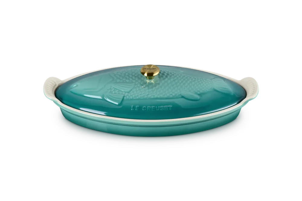 Форма для запекания рыбы Le Creuset с крышкой, каменная керамика, 1,6 л, Bleu Riviera