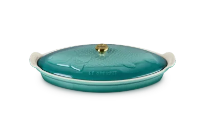 Форма для запекания рыбы Le Creuset с крышкой, каменная керамика, 1,6 л, Bleu Riviera