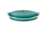 Форма для запекания рыбы Le Creuset с крышкой, каменная керамика, 1,6 л, Bleu Riviera — фото 1