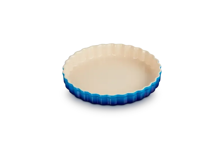 Форма для тарта Le Creuset 24 см из каменной керамики, 1,4 л, волнистый край, Azure