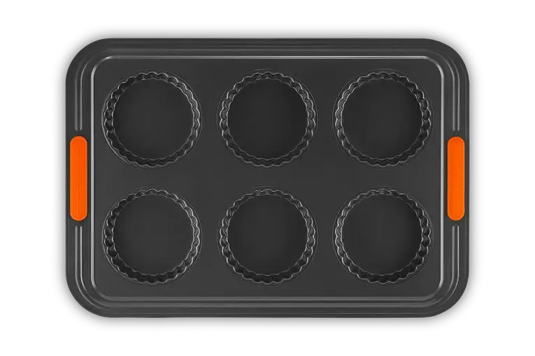 Форма для тарталеток Le Creuset на 6 штук, антипригарное покрытие, чёрная