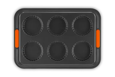 Форма для тарталеток Le Creuset на 6 штук, антипригарное покрытие, чёрная
