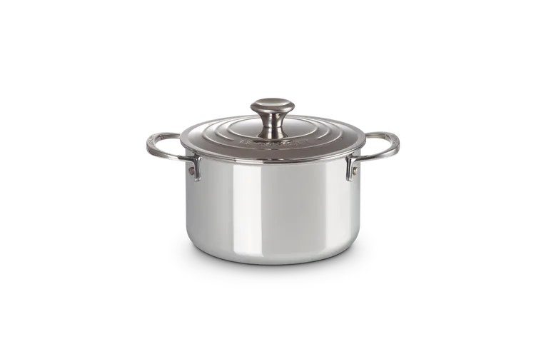 Кастрюля для мяса Le Creuset 3-ply Plus 18 см, 2,8 л, нержавеющая сталь и алюминий