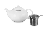 Заварочный чайник Le Creuset из каменной керамики с ситечком из нержавеющей стали, белый — фото 1
