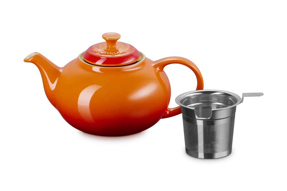 Чайник заварочный Le Creuset с ситечком из нержавеющей стали, каменная керамика, огненный