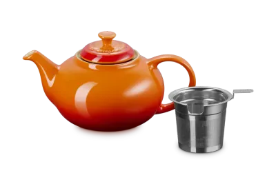 Чайник заварочный Le Creuset с ситечком из нержавеющей стали, каменная керамика, огненный