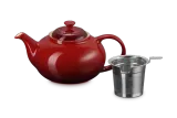 Заварочный чайник из каменной керамики Le Creuset со стальным ситечком, вишнёвый — фото 1