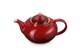 Заварочный чайник из каменной керамики Le Creuset со стальным ситечком, вишнёвый — фото 2