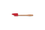 Мини-ложка Le Creuset классическая, силикон и дерево, 17,5 см, вишнёвая — фото 3