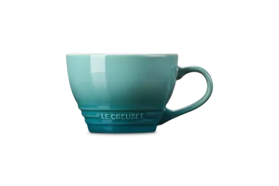 Кружка для капучино Le Creuset из каменной керамики, 400 мл, синяя Bleu riviera