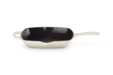 Сковорода-гриль квадратная Le Creuset Signature Meringue, эмалированный чугун, кремовая, для индукции и духовки — фото 1