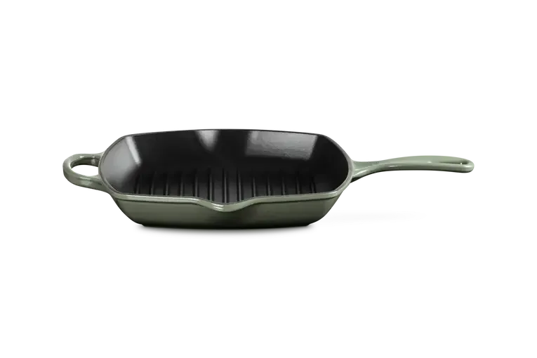 Сковорода-гриль Le Creuset Signature квадратная thyme, эмалированный чугун, 6,2 л, для индукции, духовки и гриля