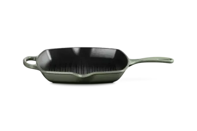 Сковорода-гриль Le Creuset Signature квадратная thyme, эмалированный чугун, 6,2 л, для индукции, духовки и гриля
