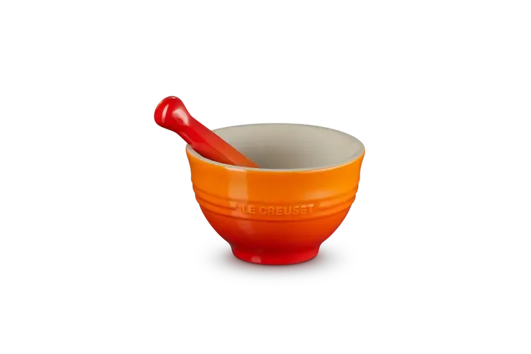 Ступка Le Creuset из каменной керамики 0,3 л, 11,5 x 11,5 x 7,1 см, пламенная