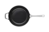 Глубокая сковорода Le Creuset 28 см, керамическое антипригарное покрытие без PFAS, алюминий, для индукции, чёрно-серебристая — фото 2