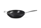 Глубокая сковорода Le Creuset 28 см, керамическое антипригарное покрытие без PFAS, алюминий, для индукции, чёрно-серебристая — фото 4