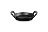 Круглая чугунная сковорода BBQ Le Creuset 25 см, эмалированная, для индукции, гриля и духовки, чёрная — фото 1