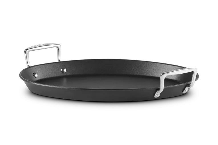 Овальная сковорода для рыбы Le Creuset 40 см, антипригарная, литой алюминий, для индукции, чёрная