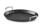 Овальная сковорода для рыбы Le Creuset 40 см, антипригарная, литой алюминий, для индукции, чёрная — фото 2