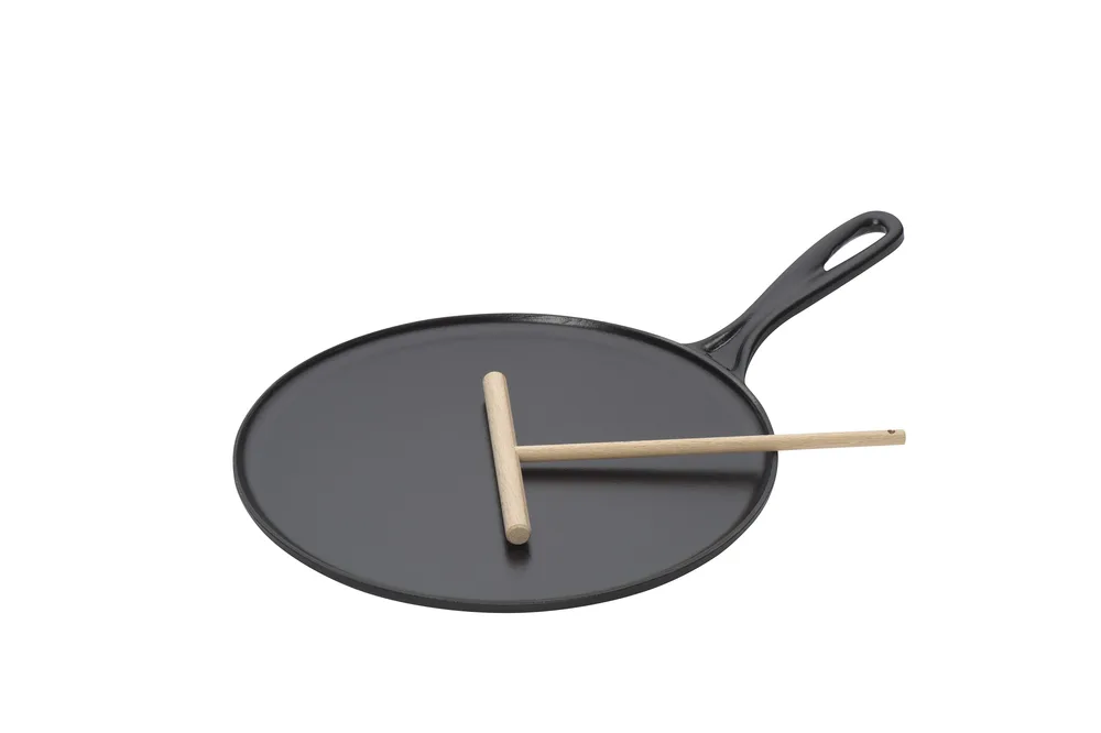 Сковорода для блинов Le Creuset Tradition 27 см, эмалированный чугун, для индукции, газа и духовки, чёрная