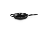 Сковорода чугунная эмалированная Le Creuset 16 см для жарки и подачи, матовая чёрная, для индукционных плит — фото 1