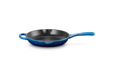 Сковорода чугунная эмалированная Le Creuset 20 см для жарки и подачи, цвет Azure, синяя, для индукции