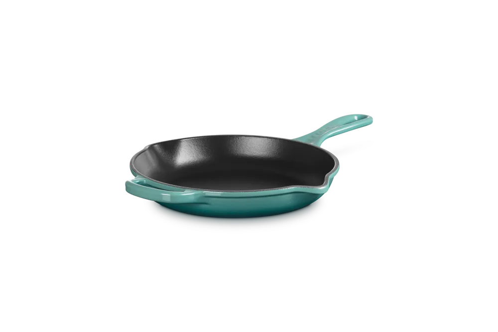Сковорода чугунная эмалированная Le Creuset 23 см для жарки и подачи, цвет Bleu riviera, для индукции