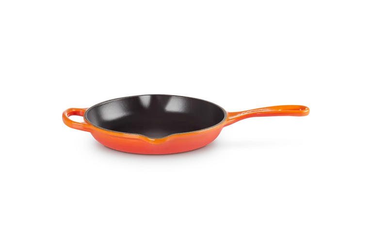 Сковорода чугунная эмалированная Le Creuset 20 см для жарки и подачи, цвет «пламенный», для индукции