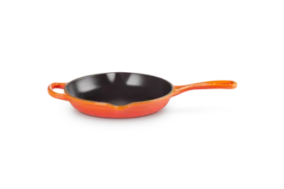 Сковорода чугунная эмалированная Le Creuset 20 см для жарки и подачи, цвет «пламенный», для индукции