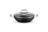 Сковорода профессиональная Le Creuset 24 см, кованый анодированный алюминий, антипригарная, со стеклянной крышкой, для индукции — фото 5